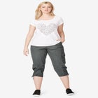 Stretch Mid-rise Cargo Capris image number null