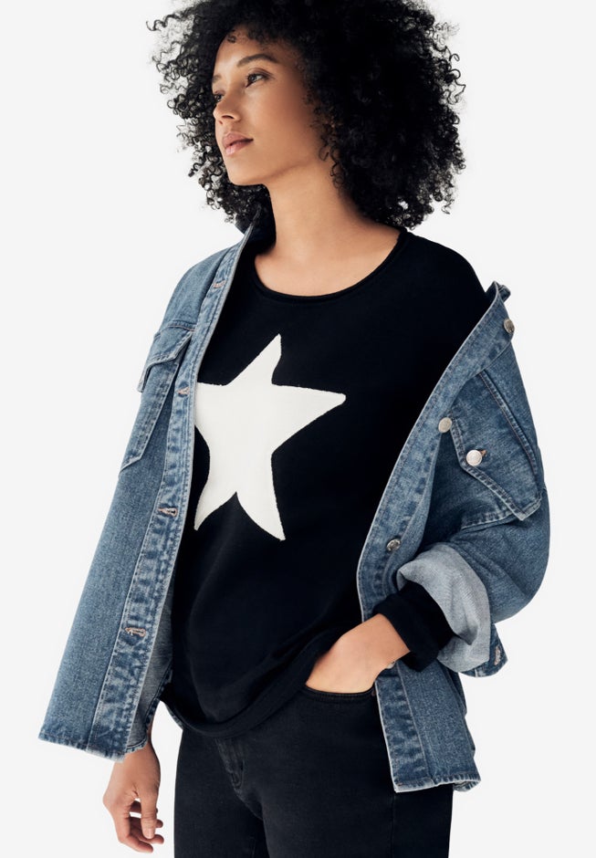 Star Applique Sweater image number 1