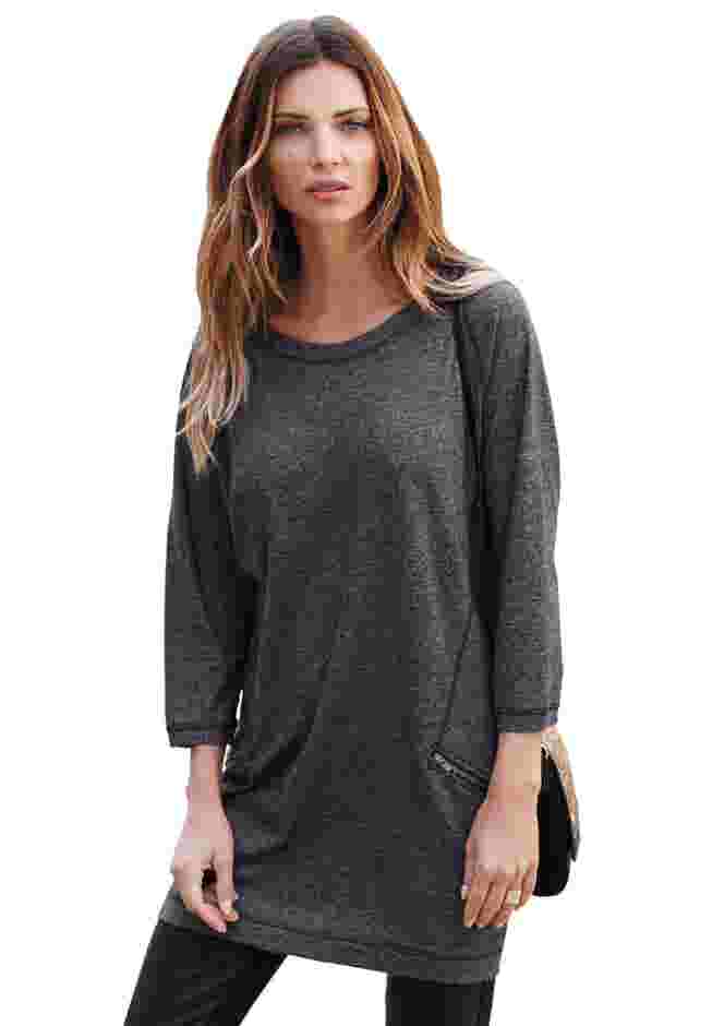 French Terry Zip Pocket Tunic image number 0