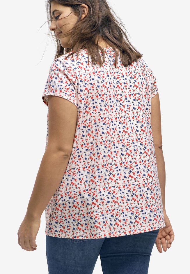 Twisted V-neck Tee image number 2