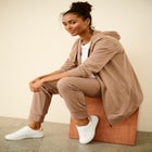French Terry Drawstring Elastic Waistband Jogger image number null