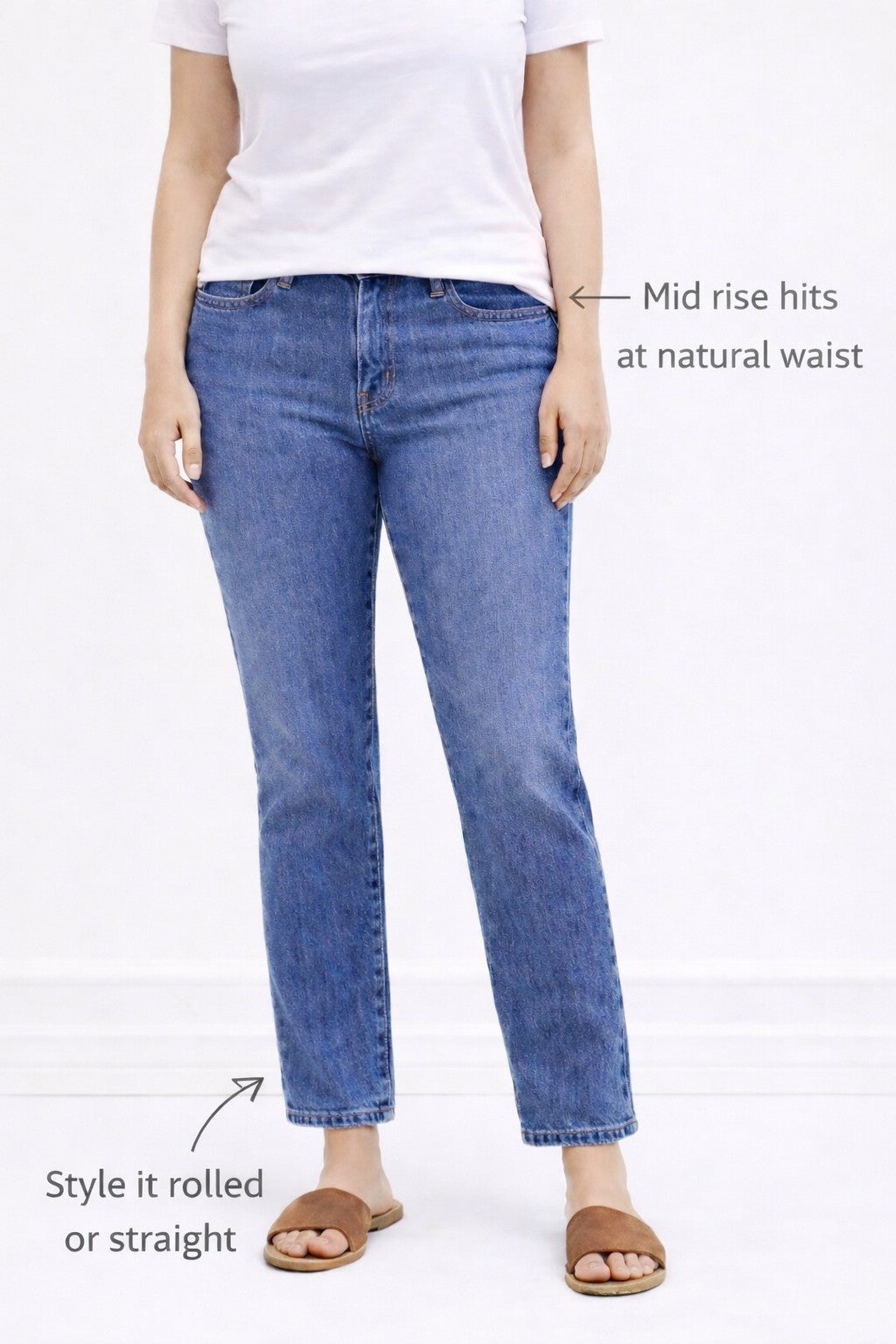 Mid-Rise Stretch 5-Pocket Relaxed Fit Boyfriend Jeans image number 2