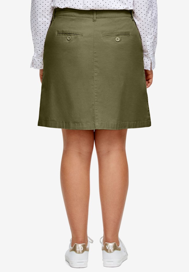 Stretch Chino Mid-rise Skort image number 1