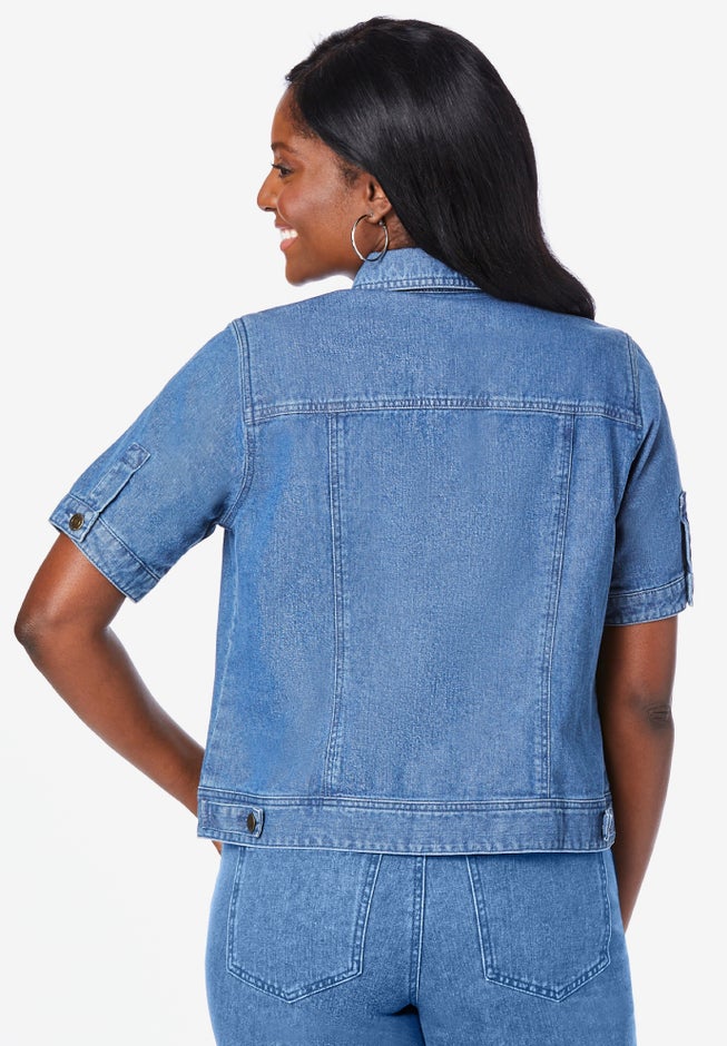 Short Sleeve Denim Jacket Avenue - Main Image