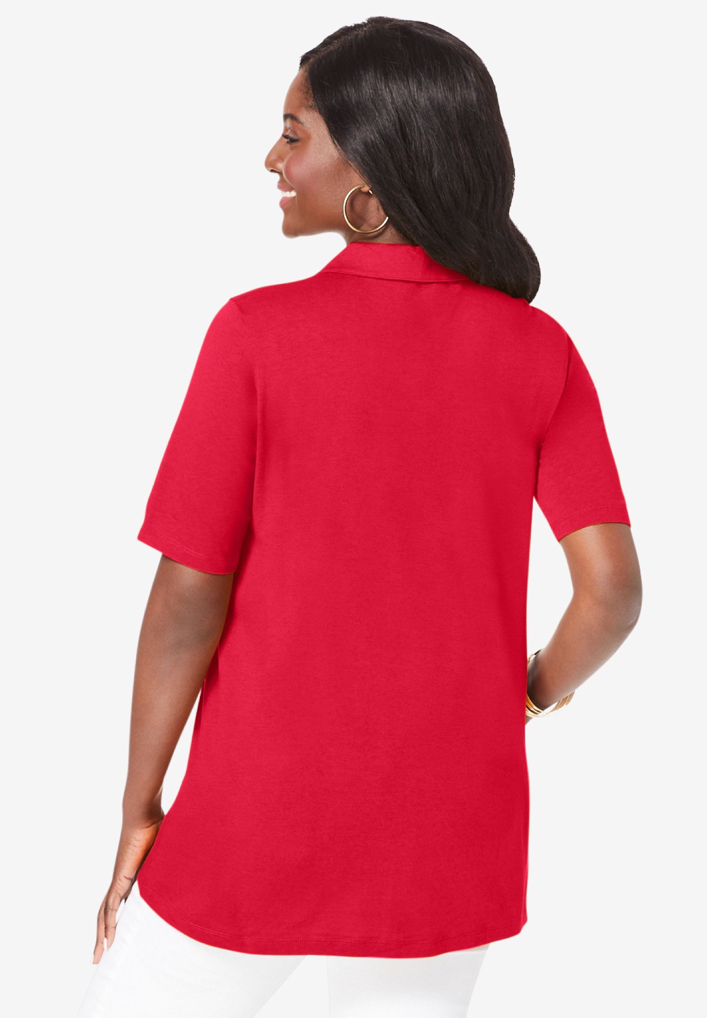 Stretch Cotton Polo Tee image number 1