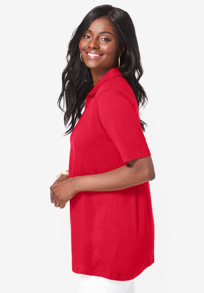 Stretch Cotton Polo Tee image number 2