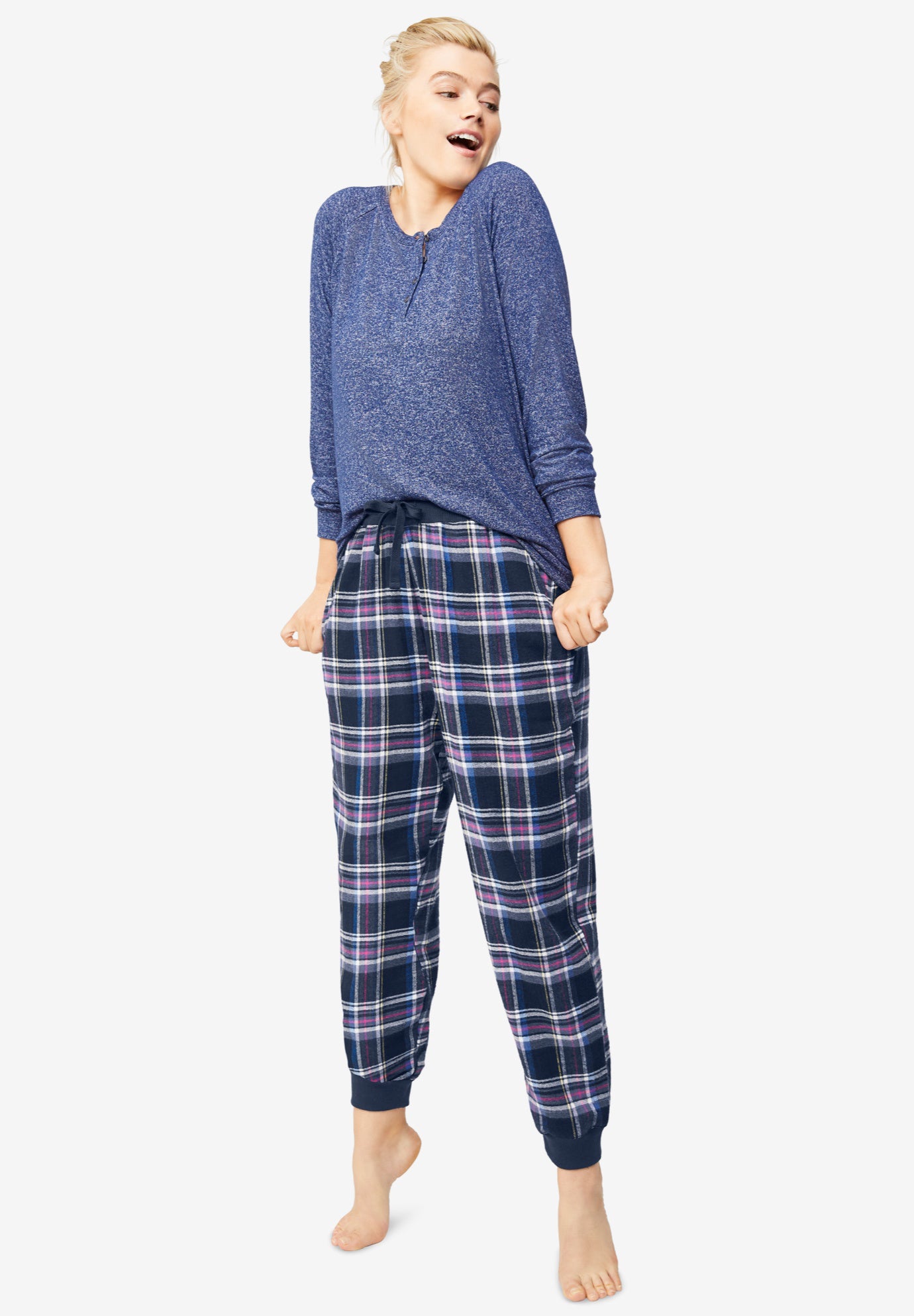 Plaid Flannel Sleep Pants image number 0