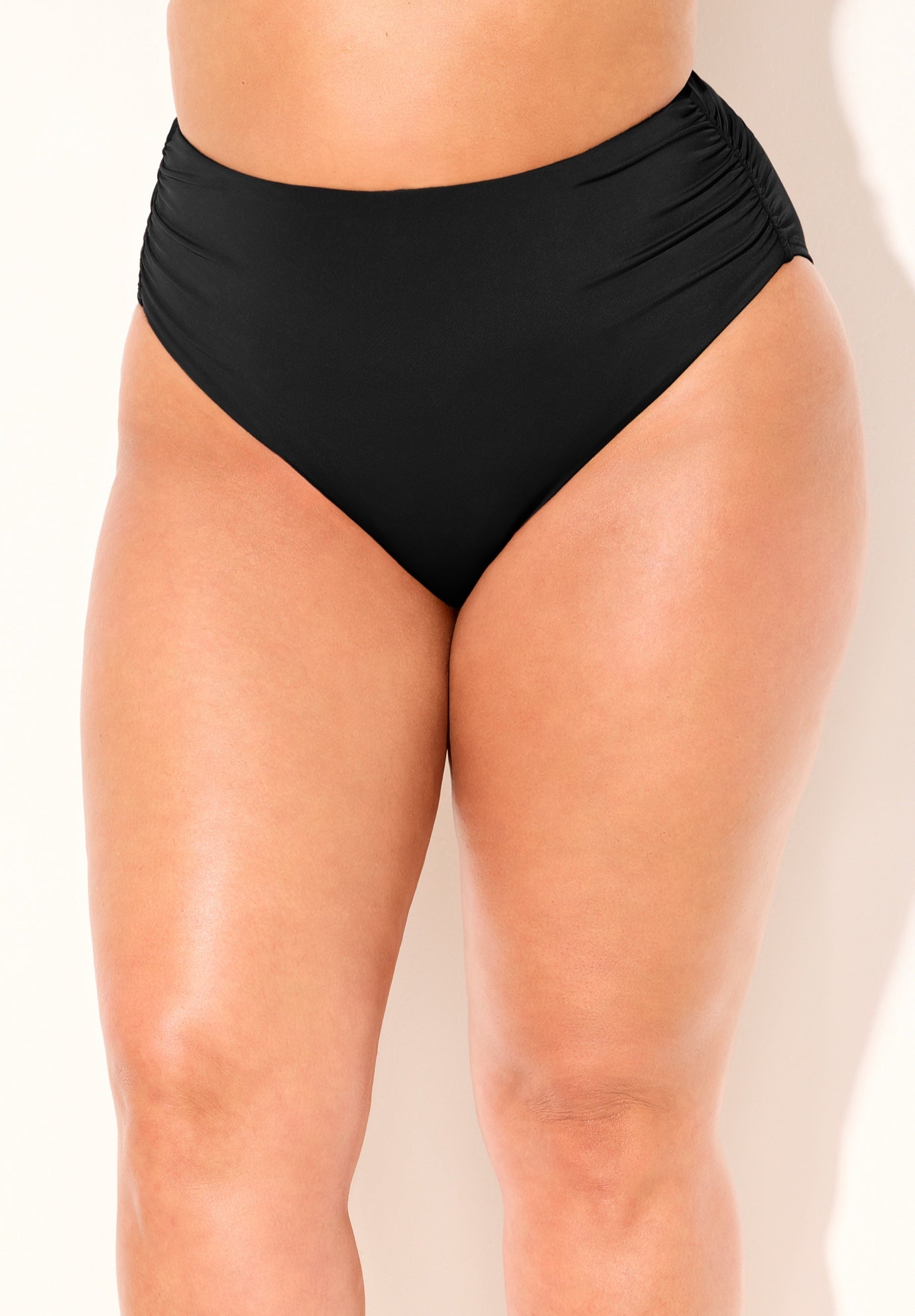 Side Shirred High Waist Swim Brief image number 3