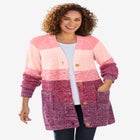 Ombre Shaker Cardigan Sweater image number null
