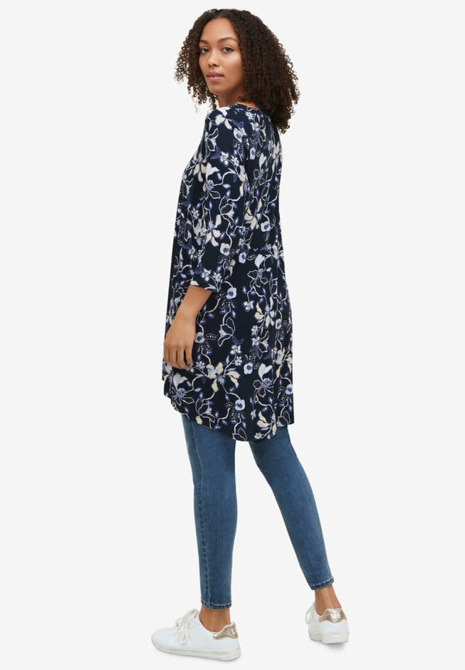 High/Low Henley Tunic image number null