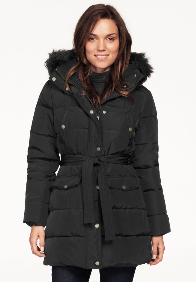 Belted Puffer Coat image number null