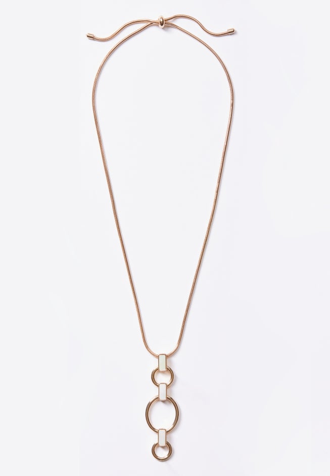 Triple Hoop Pendant Necklace image number 2