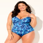 V-Neck One Piece Swimsuit image number null