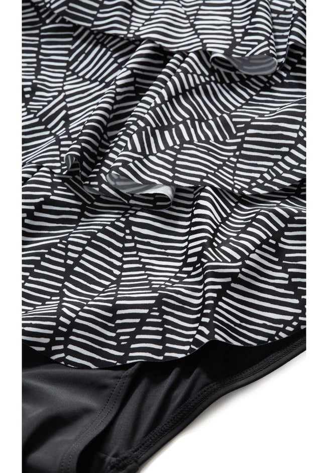 Pia V-Tiered Print 1 Piece image number 5