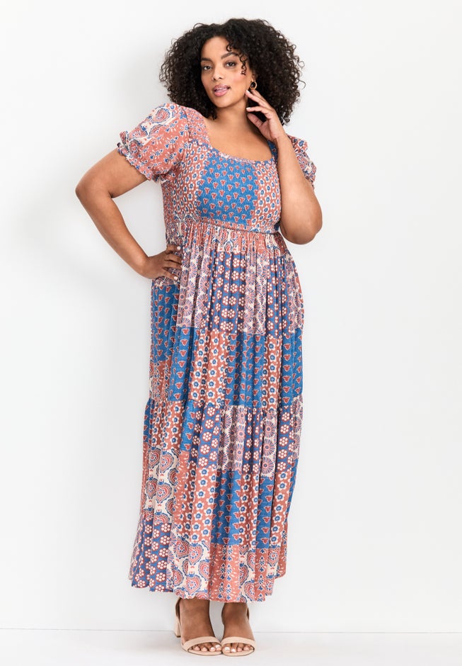 Sophia Shirred Bodice Maxi Dress image number 4