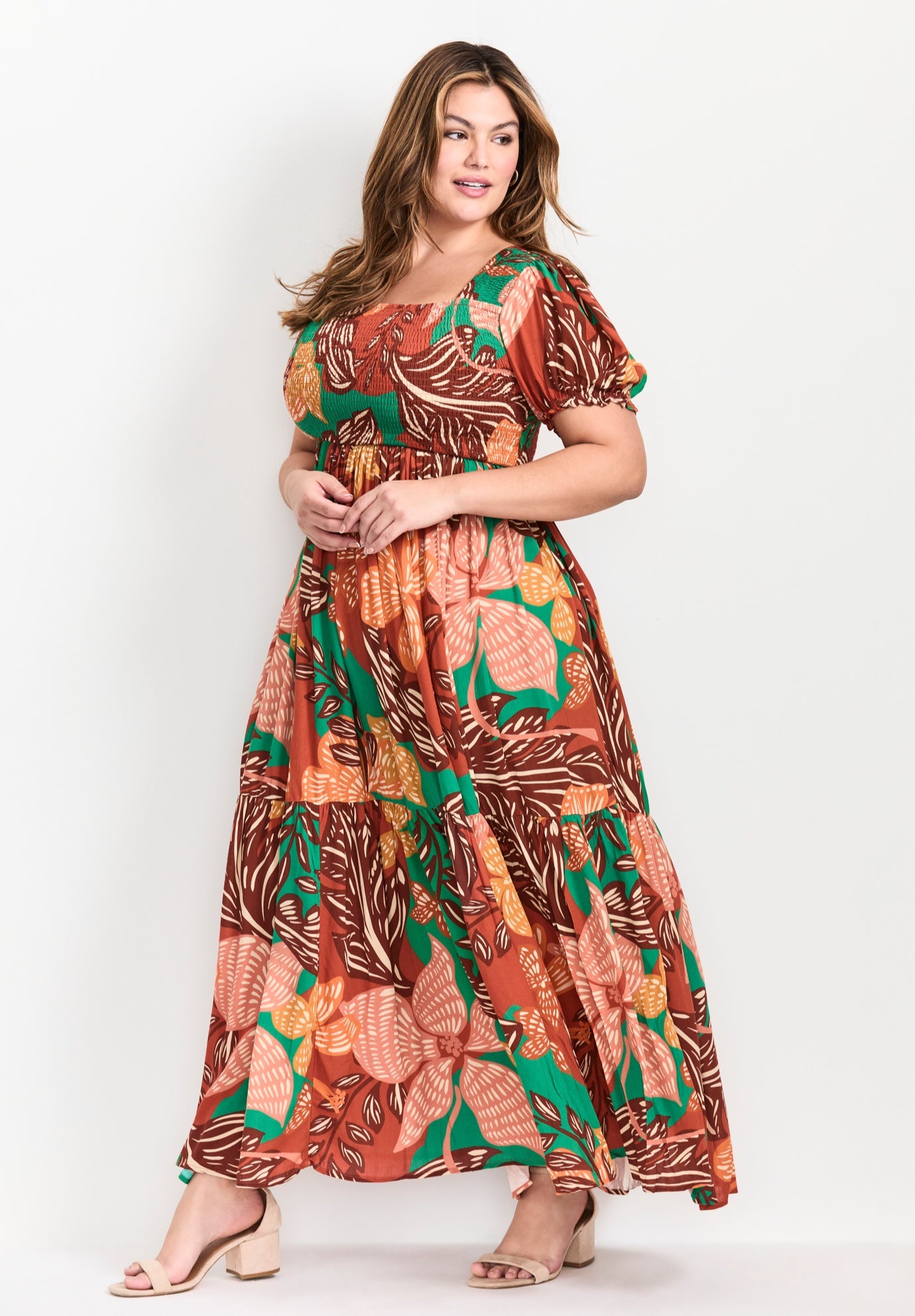 Sophia Shirred Bodice Maxi Dress image number 1