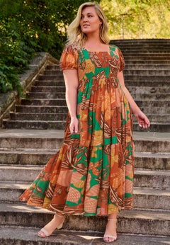 Sophia Shirred Bodice Maxi Dress