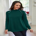 Gold Button Mockneck Sweater image number null