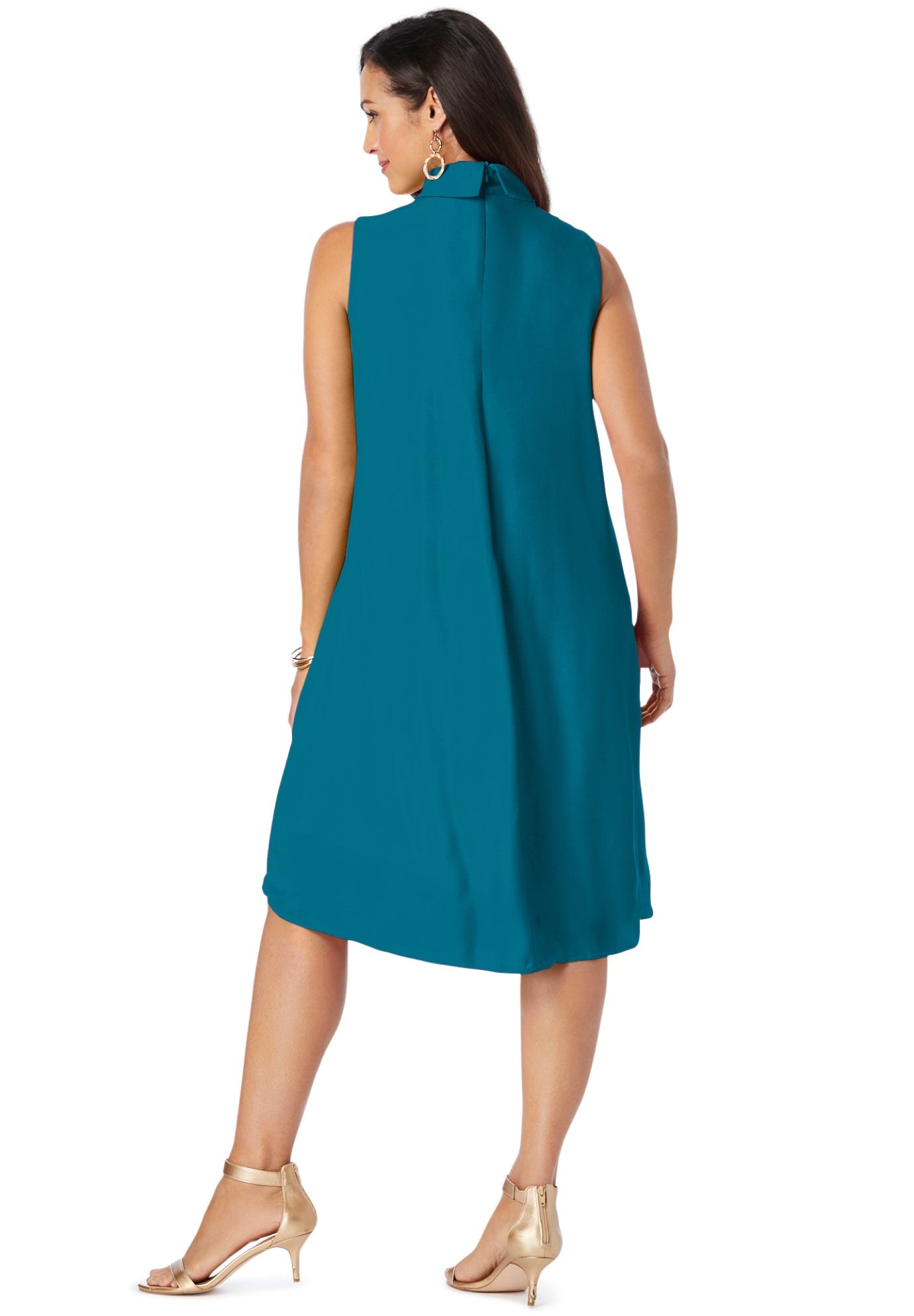 Georgette Mock Neck Dress image number 1
