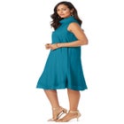 Georgette Mock Neck Dress image number null