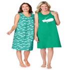 2-Pack Sleeveless Sleepshirt image number null