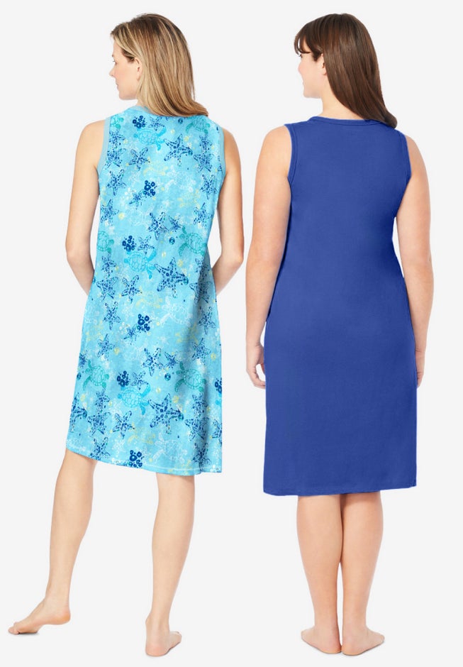 2-Pack Sleeveless Sleepshirt image number 1