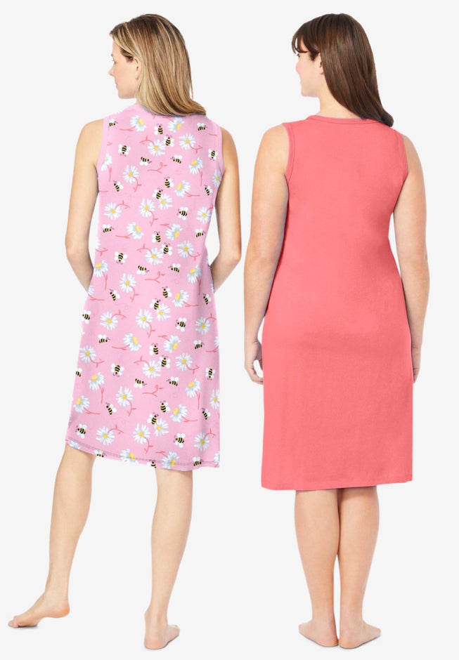 2-Pack Sleeveless Sleepshirt image number 1