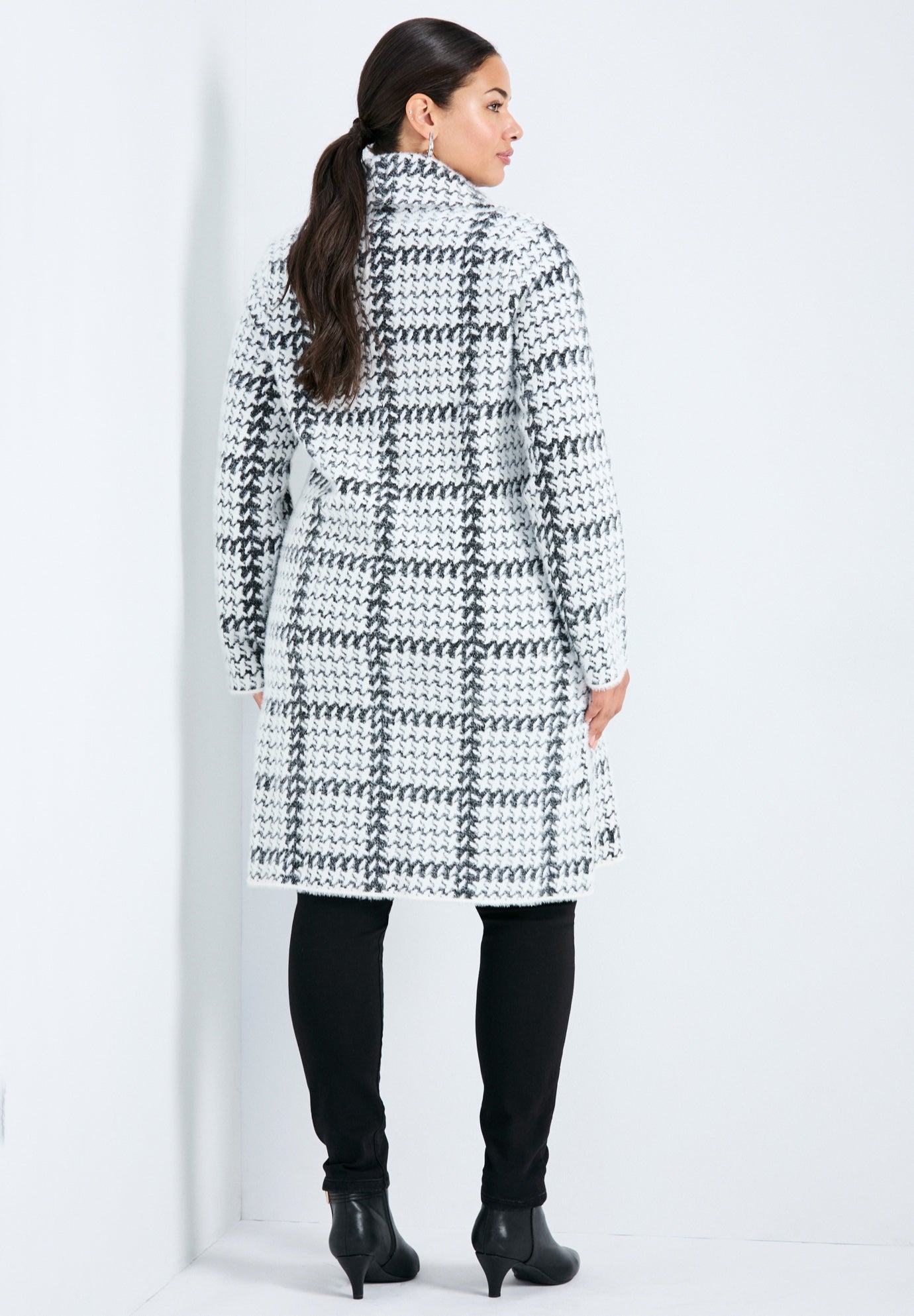 Gigi Check Sweater Coat image number 2