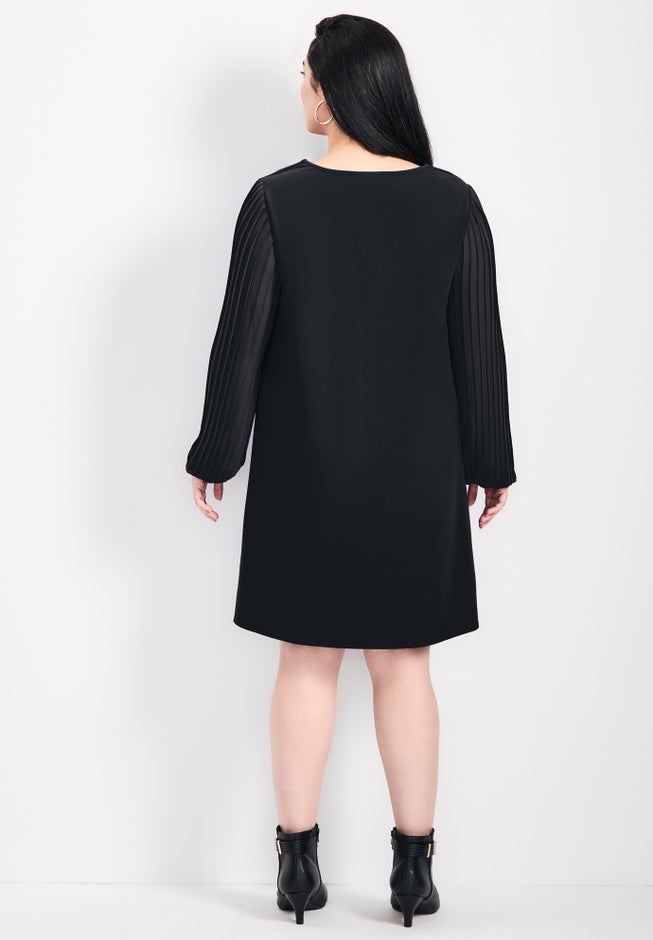 Paloma Blouson Pleated Sleeve Shift Dress image number 2