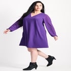 Paloma Blouson Pleated Sleeve Shift Dress image number 1
