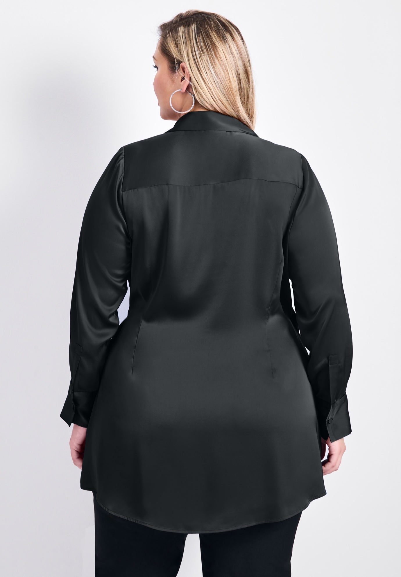 Goldi Satin Wrap Blouse image number 2