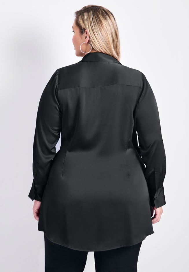 Goldi Satin Wrap Blouse image number 2