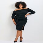 Collette Off Shoulder Gathered Waist Dress image number null