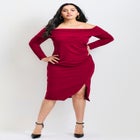 Collette Off Shoulder Gathered Waist Dress image number null