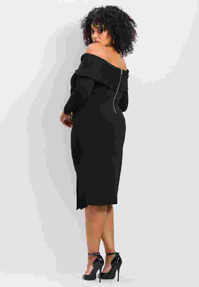 Collette Off Shoulder Gathered Waist Dress image number 1