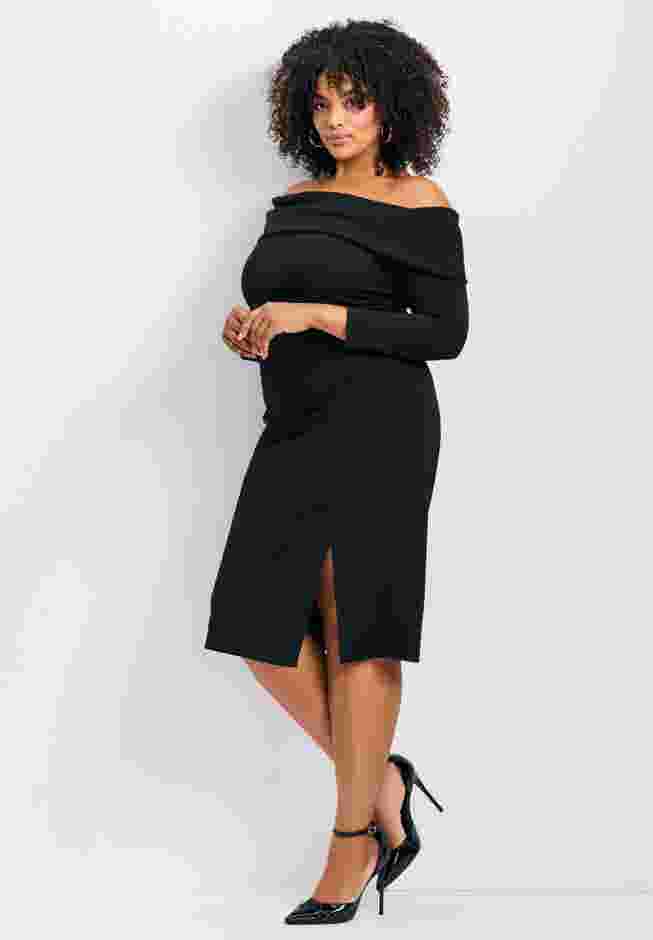 Collette Off Shoulder Gathered Waist Dress image number 2