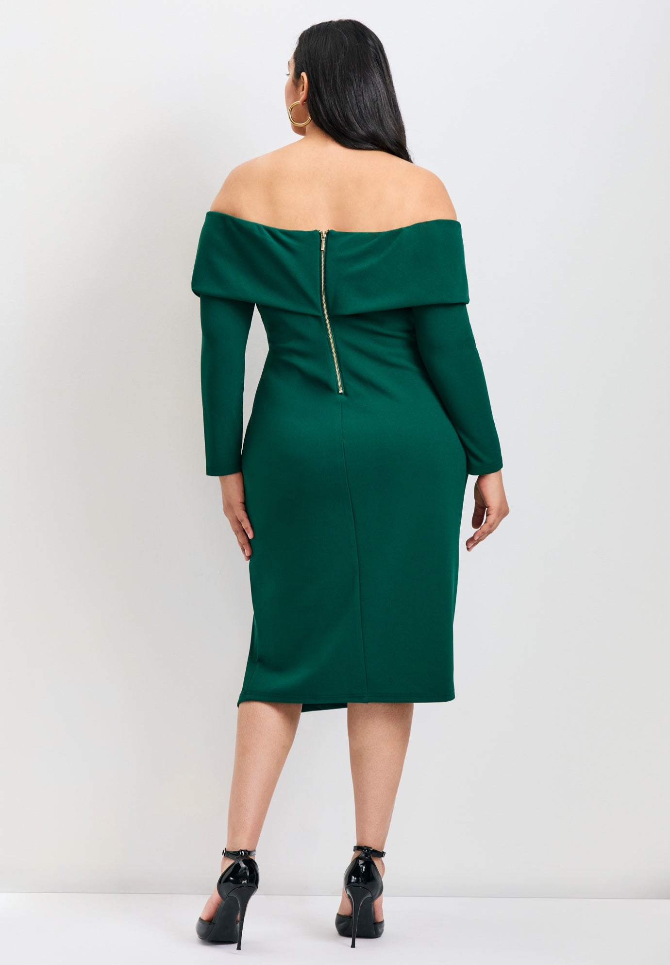Collette Off Shoulder Gathered Waist Dress image number 2
