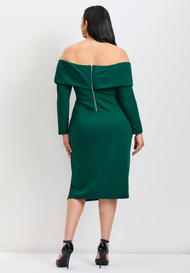 Collette Off Shoulder Gathered Waist Dress image number 2