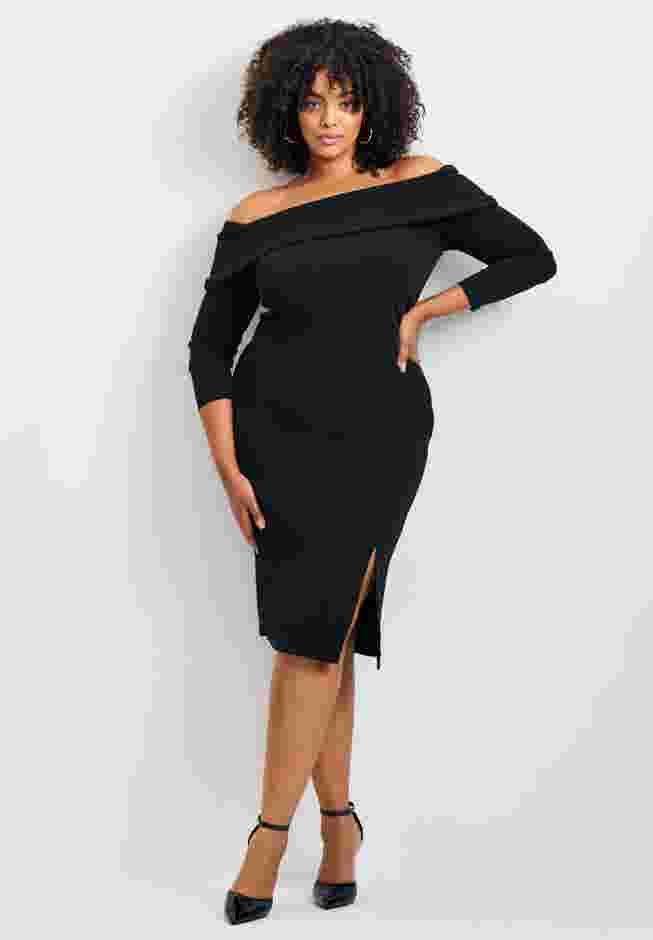Collette Off Shoulder Gathered Waist Dress image number 0