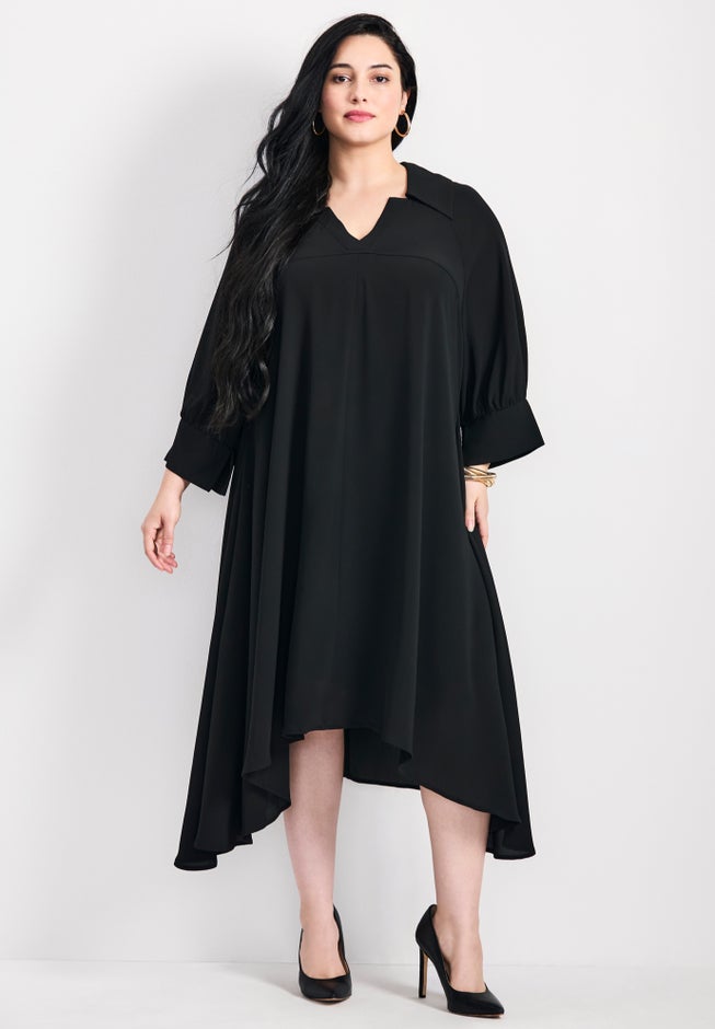 Parker Hanky Hem Collared Dress image number 0