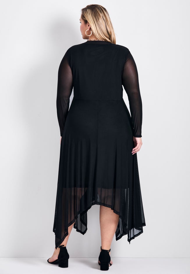 Mere Mesh High Neck Dress image number null