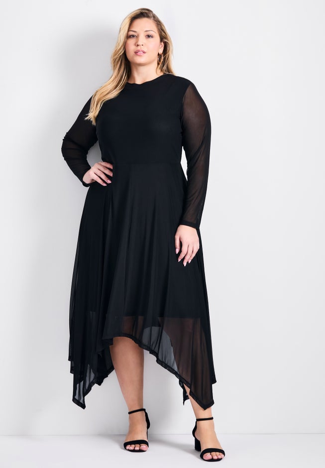 Mere Mesh High Neck Dress image number null