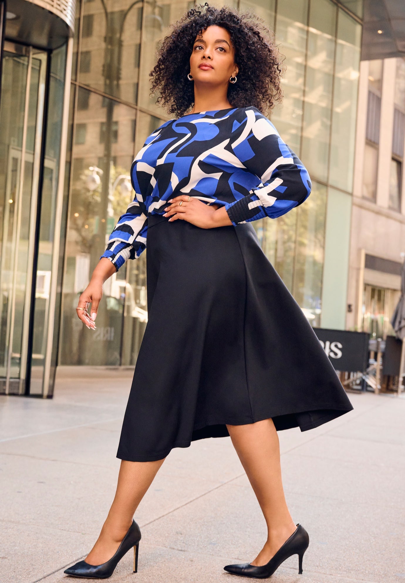 Jada Ponte Swing Skirt image number 0