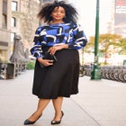 Jada Ponte Swing Skirt image number null