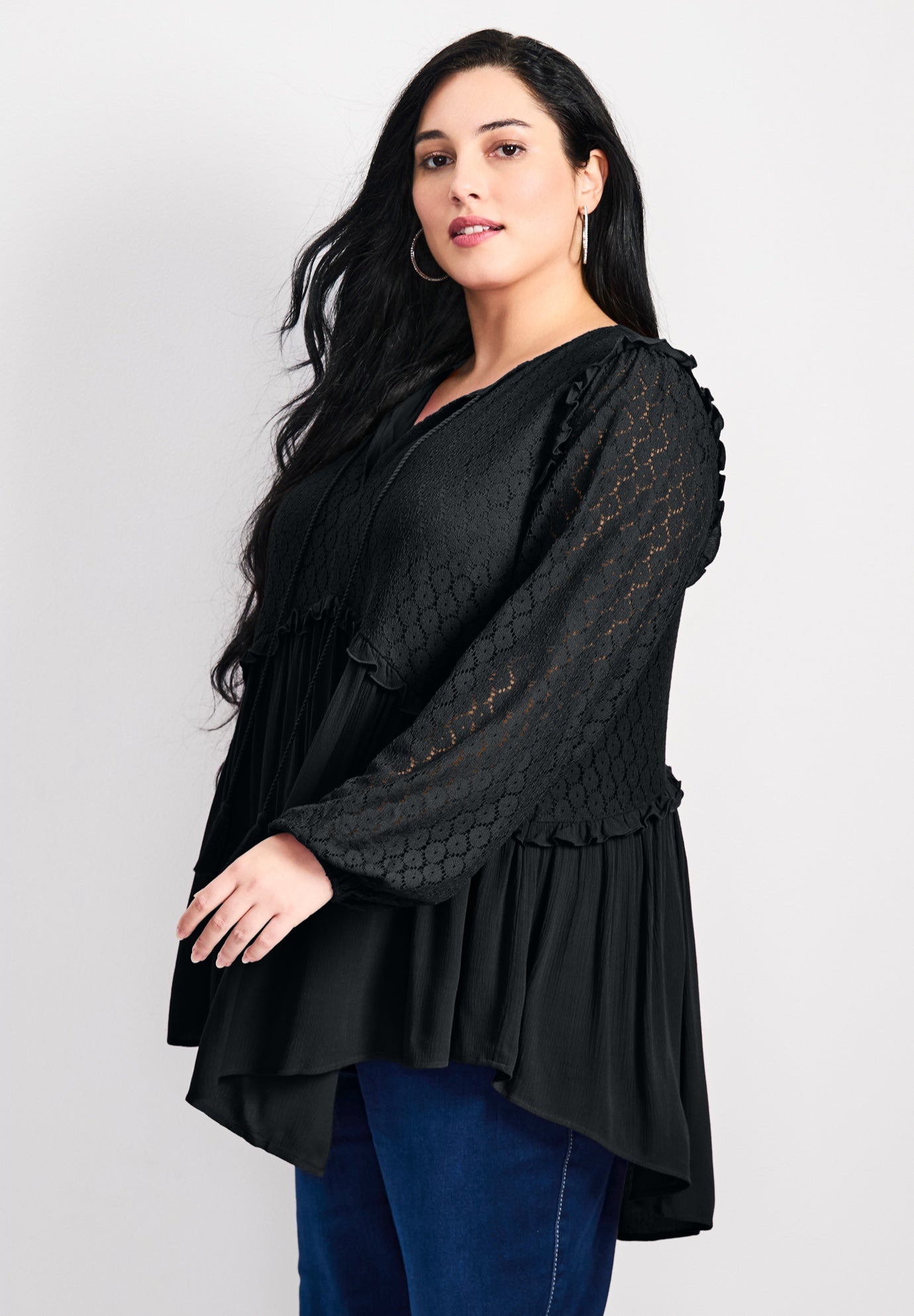 Haven Lace Yoke Top image number 1