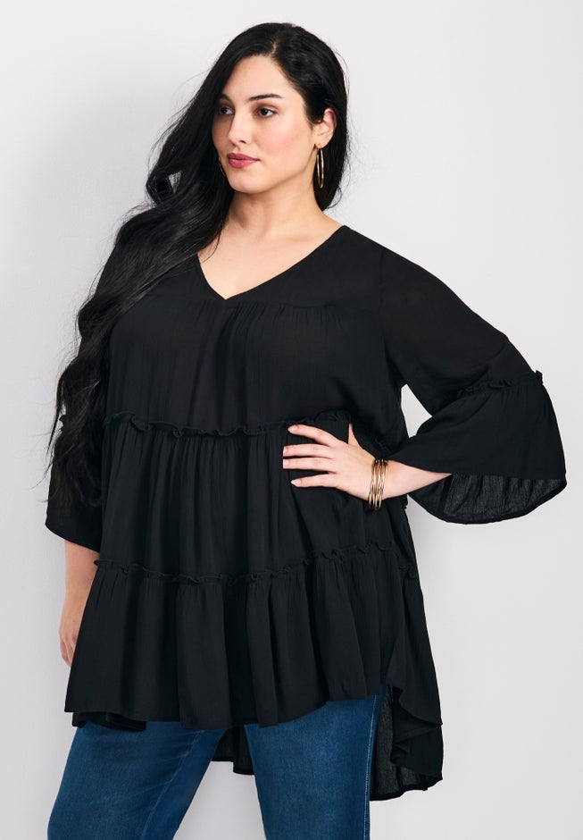 Amy Tiered Bell Sleeve Blouse image number 2