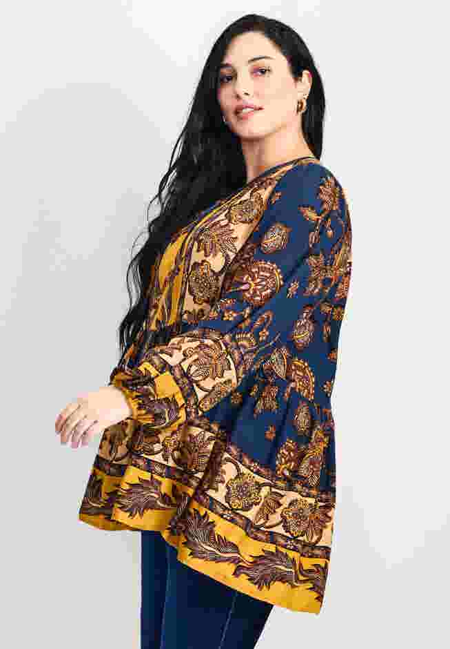 Cara Blouson Peasant Blouse image number 2