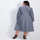 Bethany Poplin Tie Front Shirtdress image number null