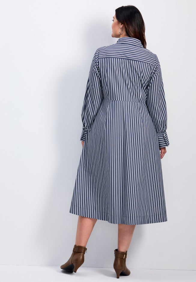 Bethany Poplin Tie Front Shirtdress image number 2