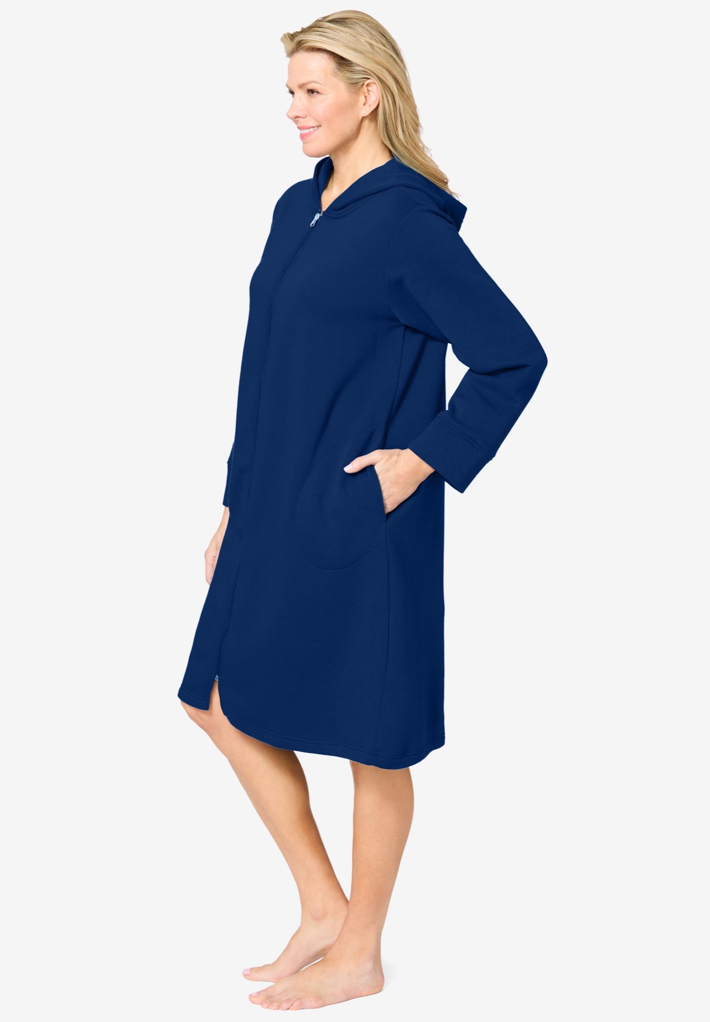 Short Hooded Sweatshirt Robe image number 2